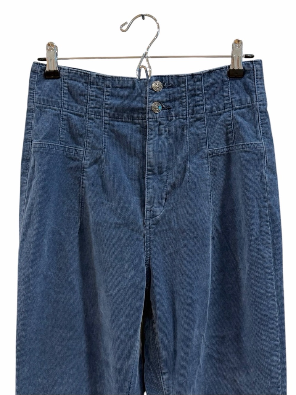 Free People We The Free Jayde Flare Corduroy Pants Slate Blue Size 29 - Picture 3 of 11